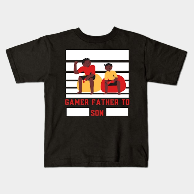 Gamer Father Kids T-Shirt by Minisim